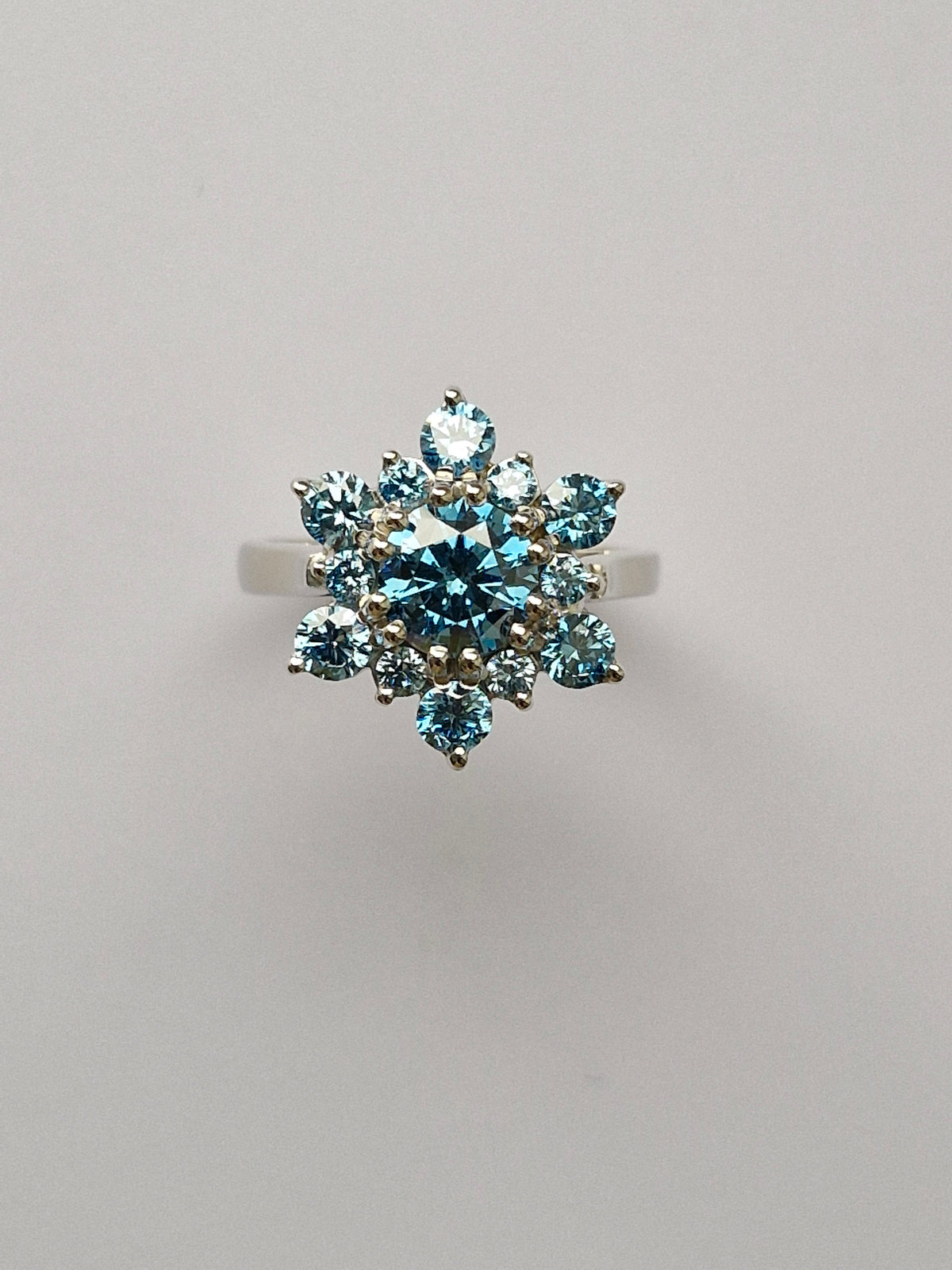 Blue Diamond Engagement Ring