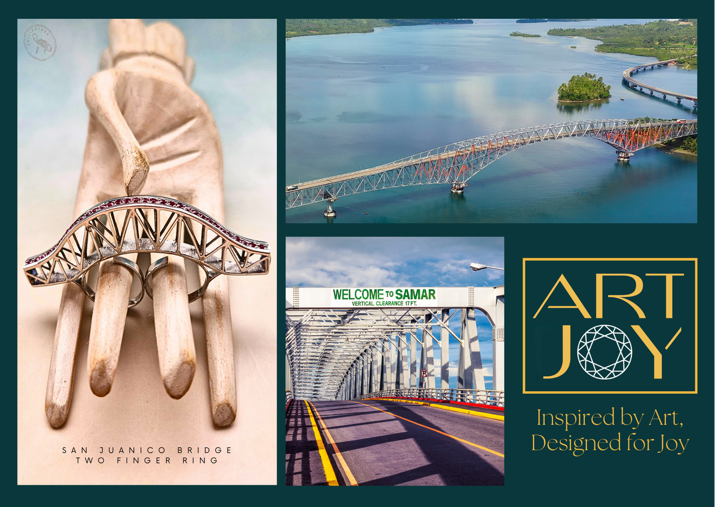 San Juanico Bridge Two Finger Ring 2