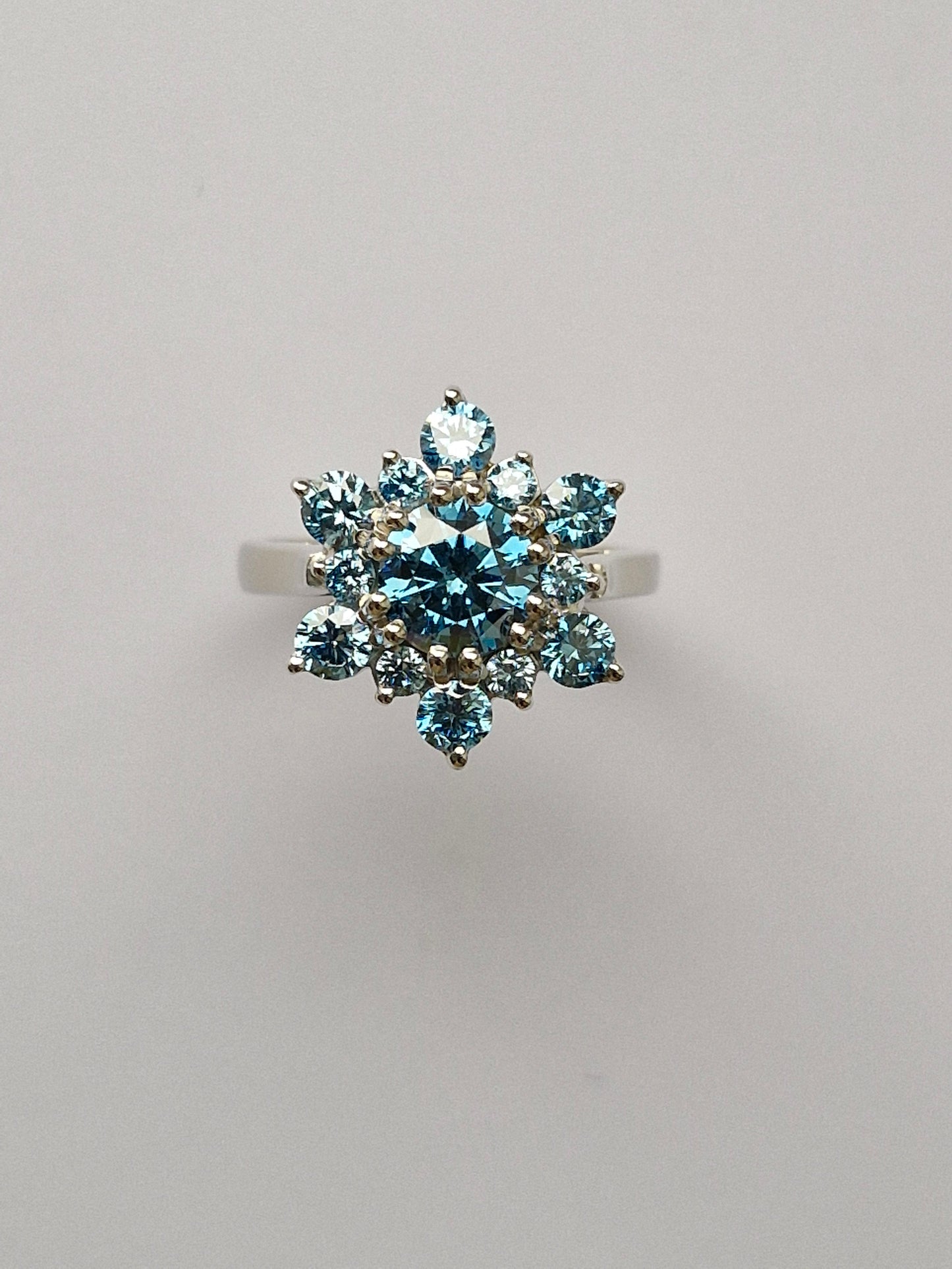 Blue Diamond Engagement Ring