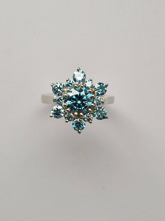 Blue Diamond Engagement Ring
