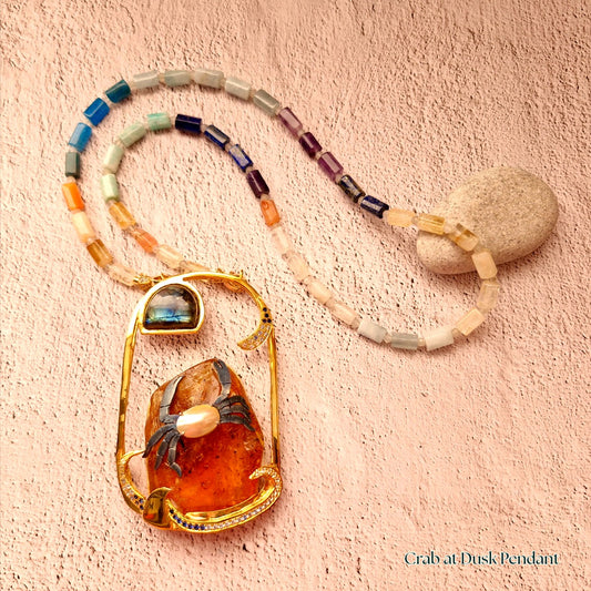Crab at Dusk Necklace