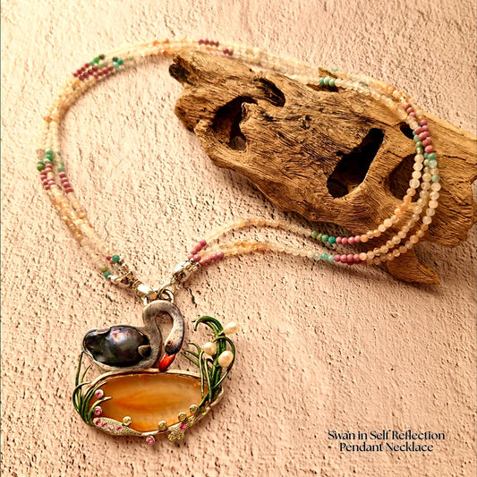 Swan in Self Reflection Necklace