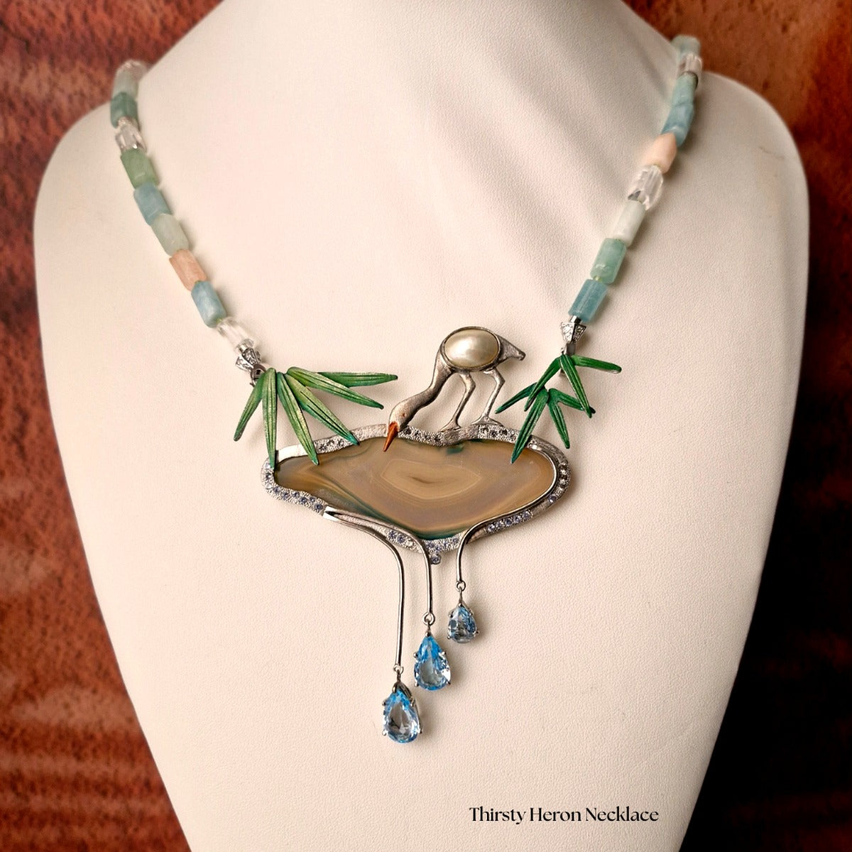 Thirsty Heron Necklace