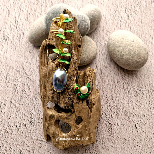 Watercress Asymmetrical Ear Cuff