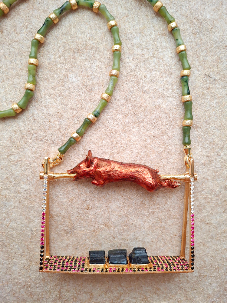 Red Lechon Necklace