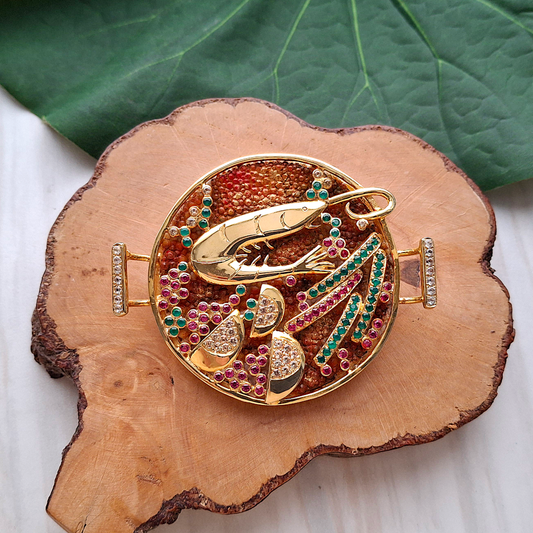 Paella Pin Necklace